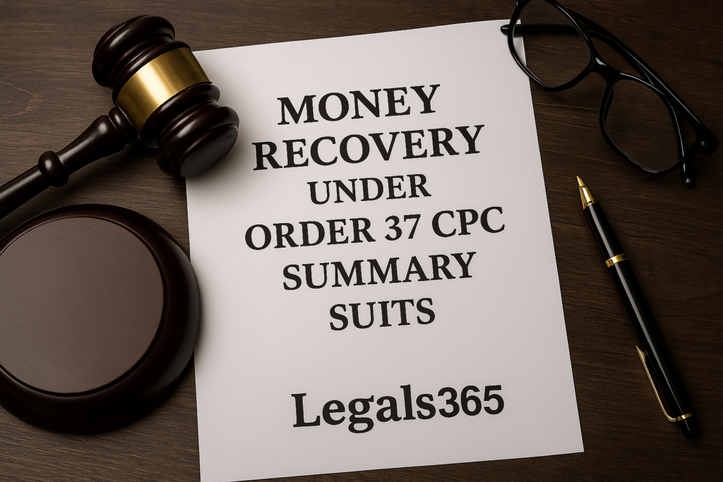 Money Recovery Under Order 37 Cpc Summary Suits