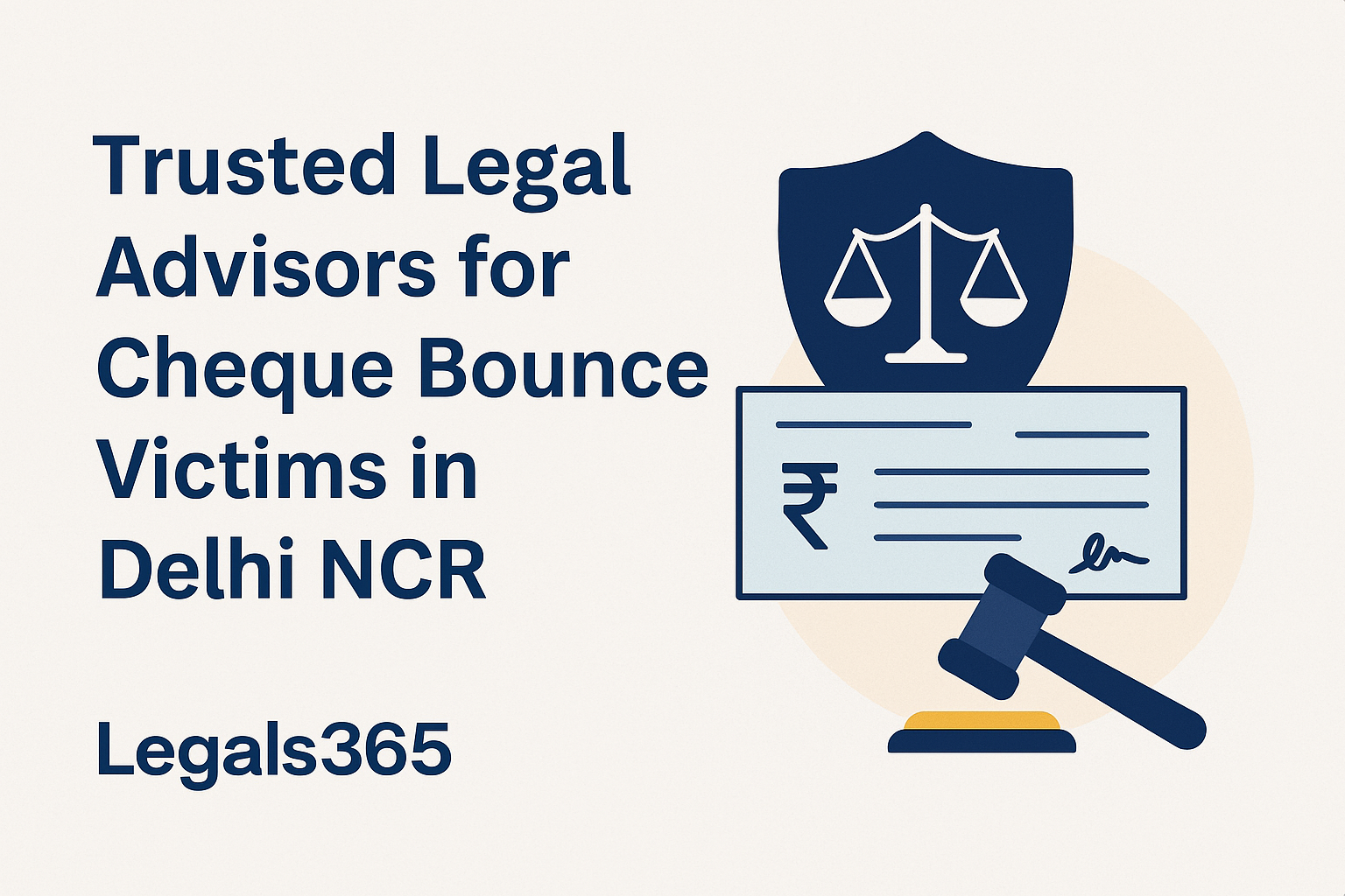 Trusted Legal Advisors for Cheque Bounce Victims in Delhi NCR