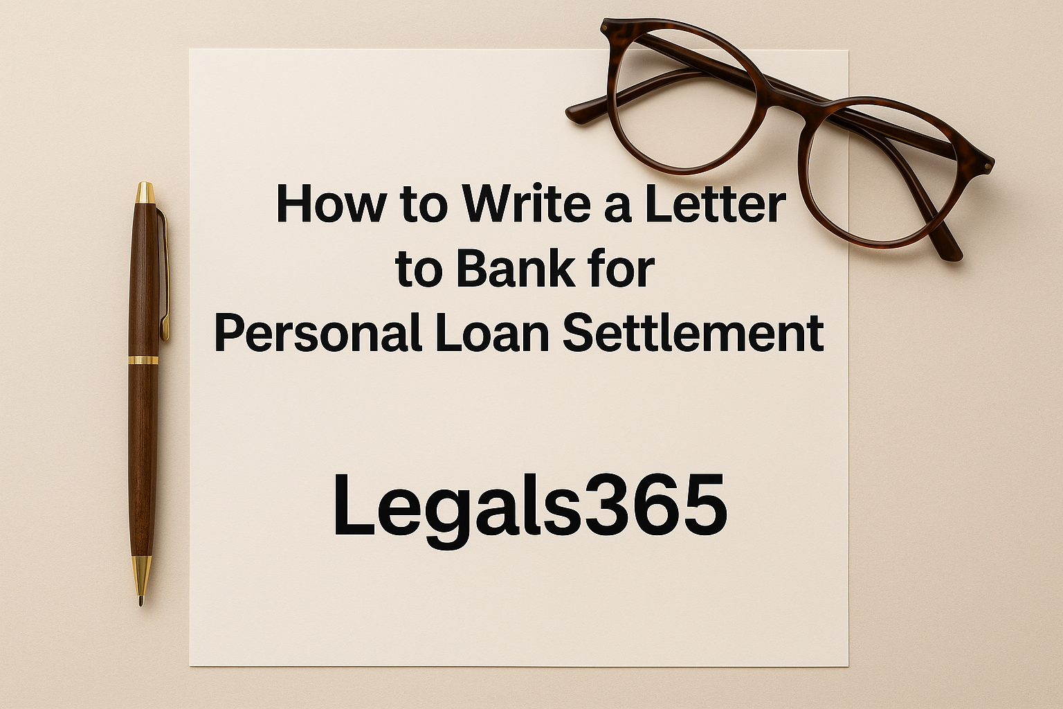 How to write a letter to bank for personal loan settlement?
