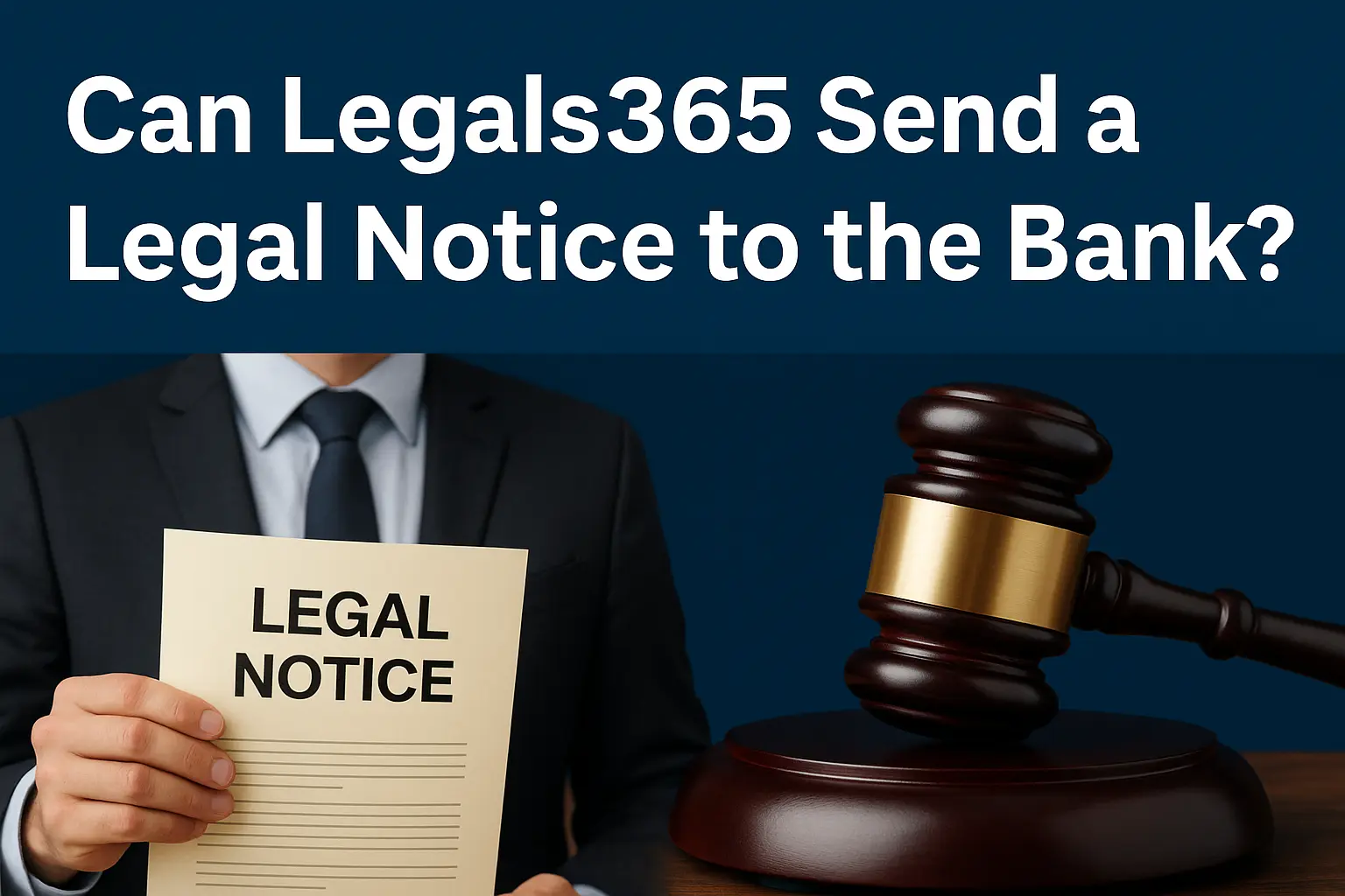 Can Legals365 send a legal notice to the bank?